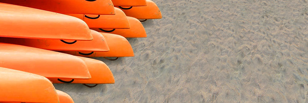 Surf City Topsail Boat Rental Kayaks on Beach